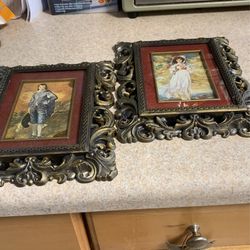 Matching Antique Pictures of Man & Woman