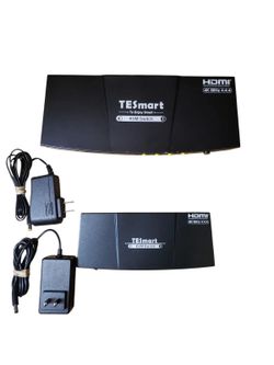 TESmart HDMI KVM Switch 1 Monitor 4 Computers 4K@60Hz, L/R Audio & Microphone