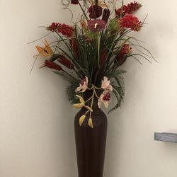 Artificial Flowers With Vase 