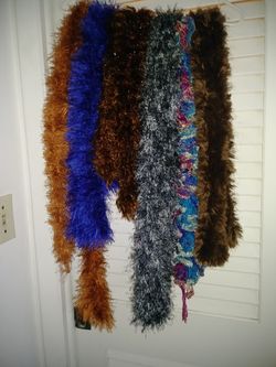 Hand made crocheted scarfs