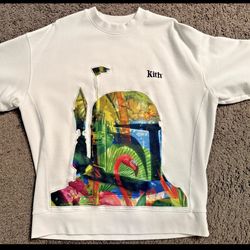 KITH x STAR WARS Boba Fett Crewn White Men's - FW21 SZ XL