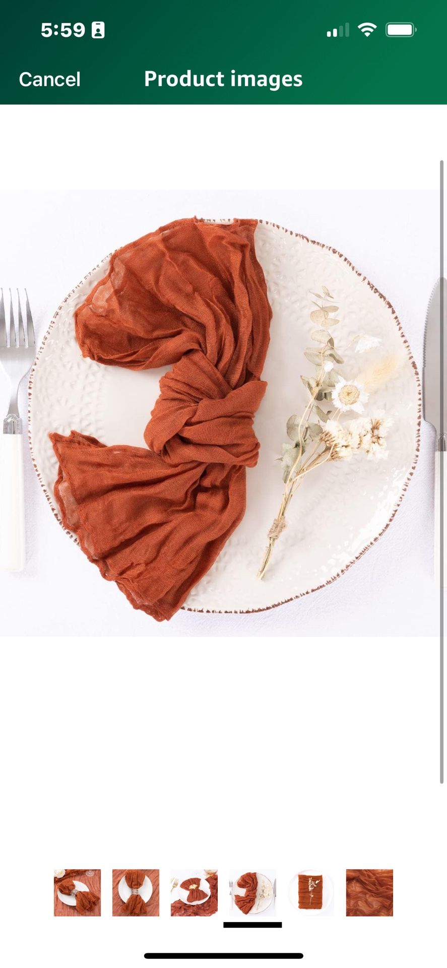 Terracotta Cheesecloth Napkins