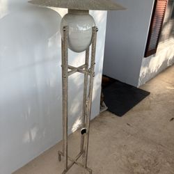 Unique Urn Metal Floor Lamp With Ceramic Urn 58” H
