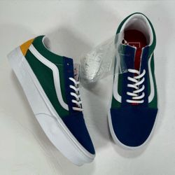 Vans Old Skool Yacht Club Blue Green Yellow White Sneakers Women Size 7