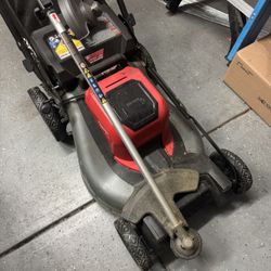 Milwaukee Lawnmower and Weed trimmer w/edger