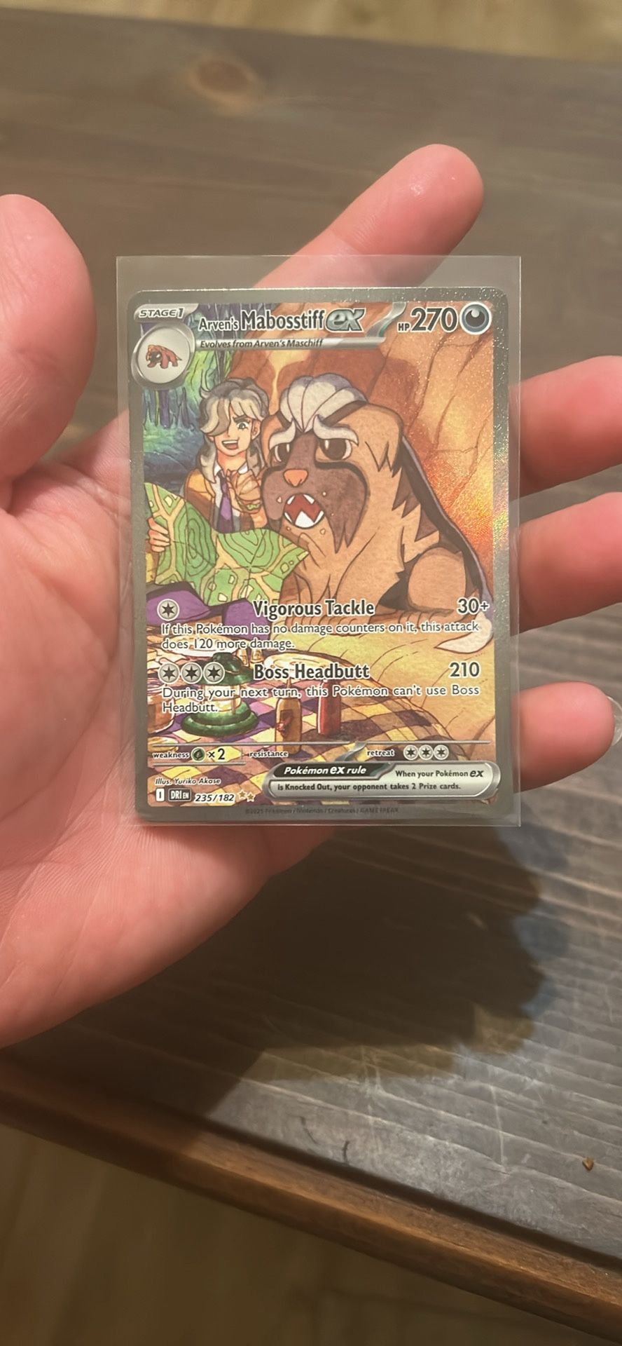 Pokémon Arvens Mabosstiff Ex 235/182