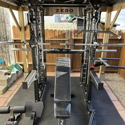 Smith Machine 400 | Adjustable Bench | 245lb Cast Iron Olympic Weights | 7ft Olympic Bar | Fitness | Gym Equipment | FREE DELIVERY/INSTALLATION 🚚 🛠️