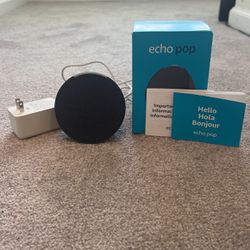 Amazon Echo Pop | Full sound compact smart speaker with Alexa | Charcoal 