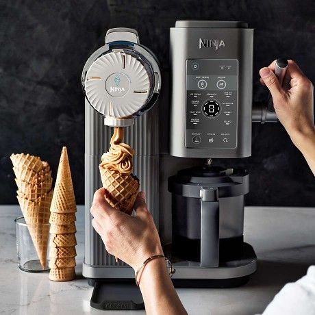 NEW Ninja Swirl by CREAMi Ice Cream and Soft Serve Maker, Sorbet, Milkshake, Frozen Yogurt, Low Calories Program & More, 13-in-1, Soft Serve Handle, (