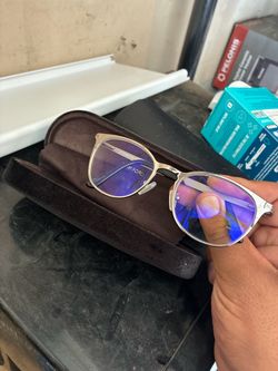 Tom Ford Silver Frame Blue Light Glasses