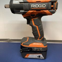 RIDGID R86011VN 18V Brushless 1/2 in. Impact Wrench w/4.0Ah Batt & Charger