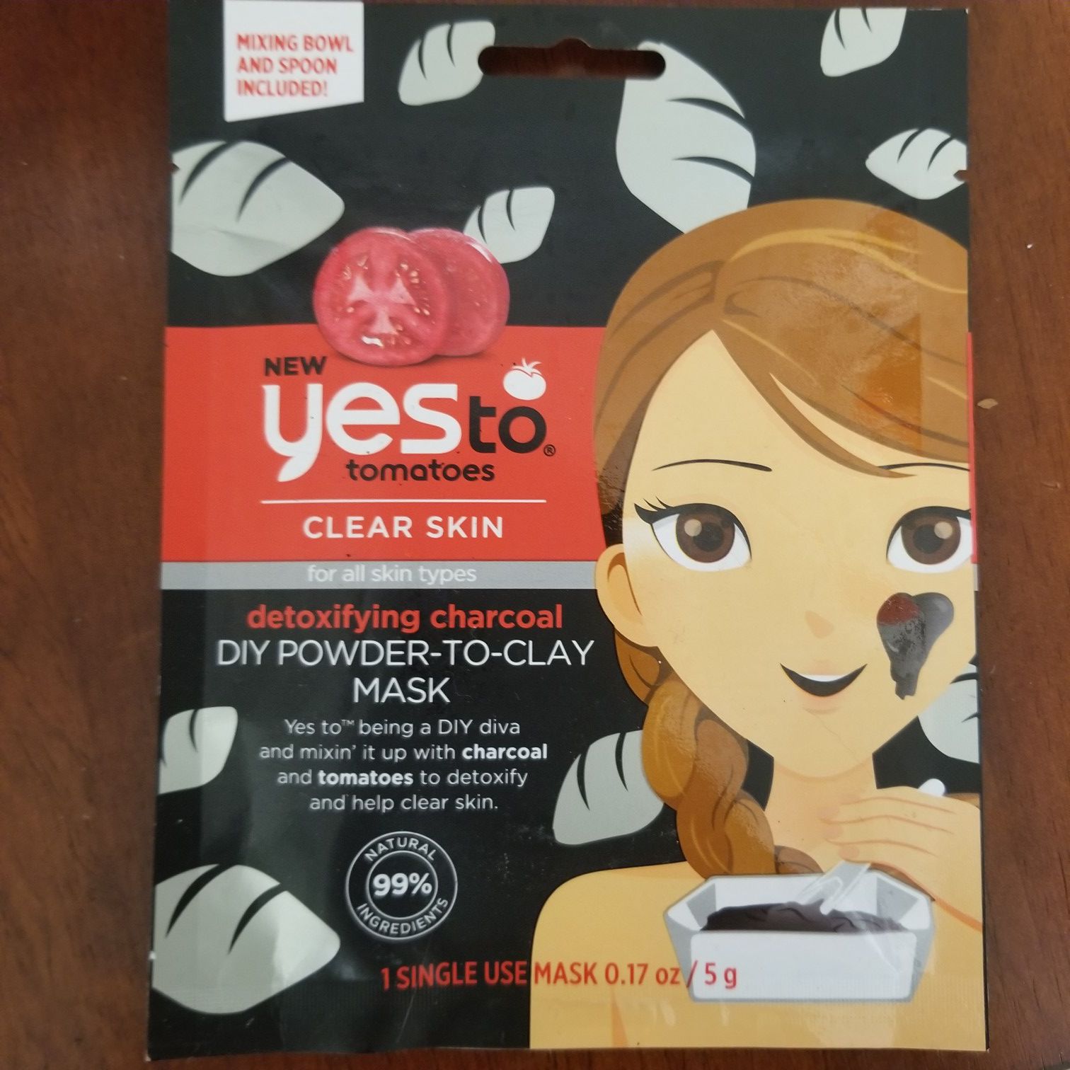 YES to tomato charcoal face mask