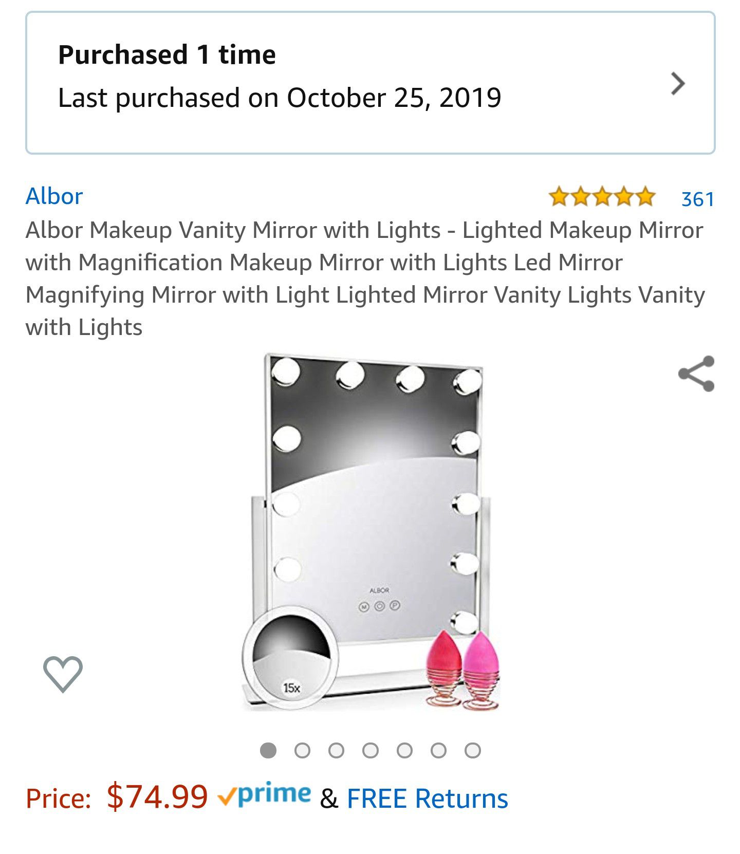 Brand new Makeup Vanity Mirror with LED lights