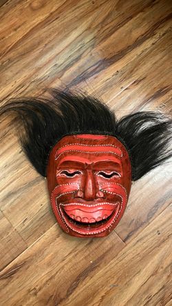 Hand Carved Vintage Wooden Mask