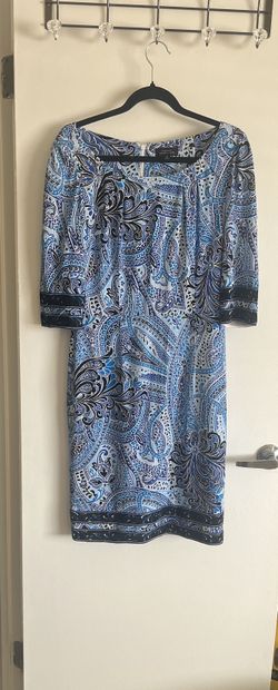 Blue paisley dress