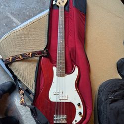 Squier Precision Bass – Red – Great Condition