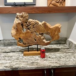 Decorative Wood Piece On Stand