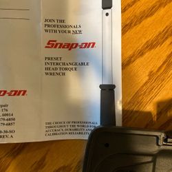 Snap On Preset Interchangeable Head Torque wrench it also has been calibrated already