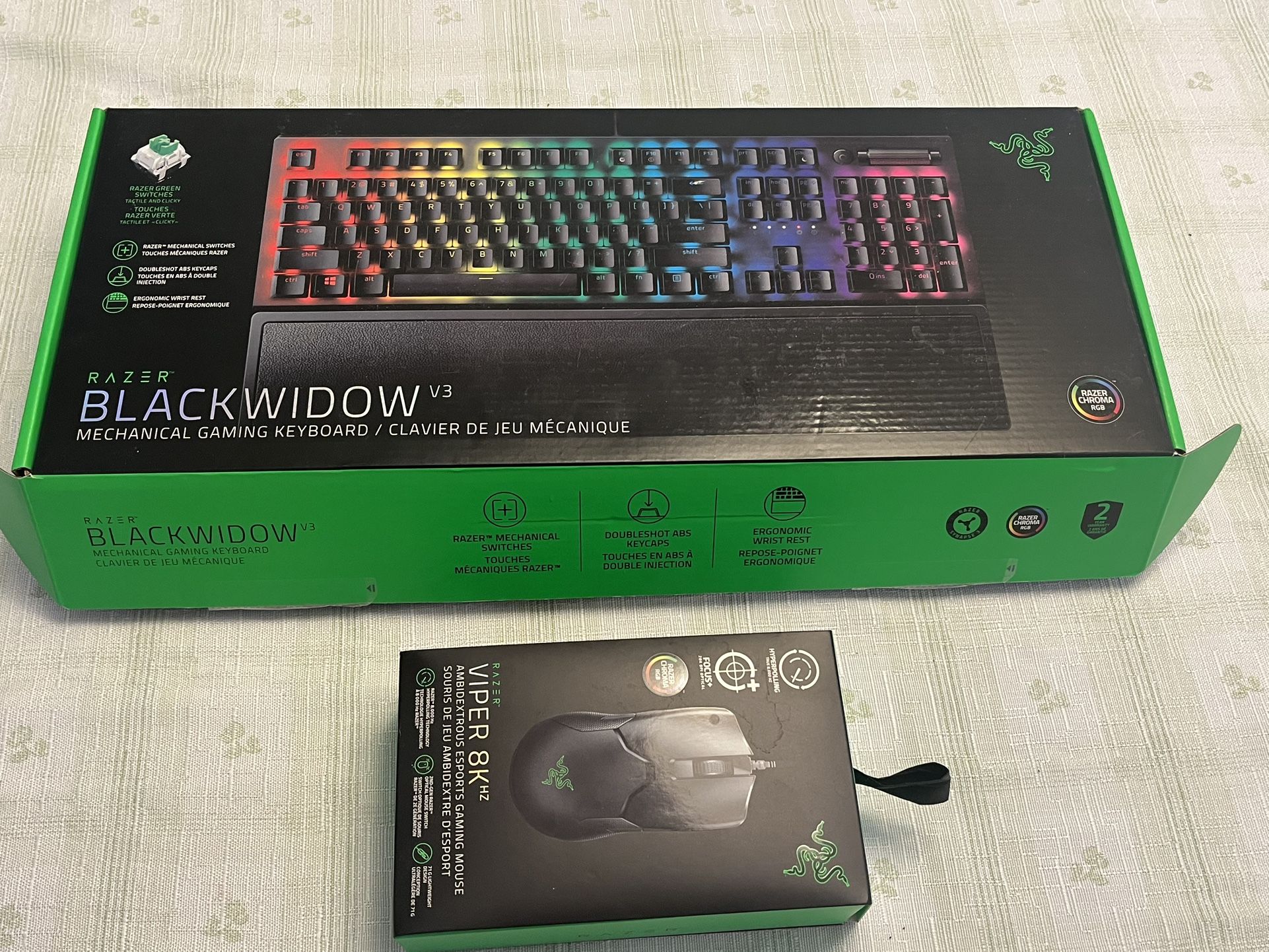 Razer BlackWidow V3 Gaming Keyboard And Viper 8K Mouse