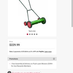 Manual Walk Lawn Mower