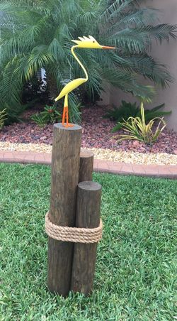 Outdoor patio pool wood art yard decoration