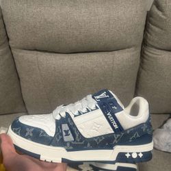 Louis Vuitton Trainer, Blue Denim Sneaker