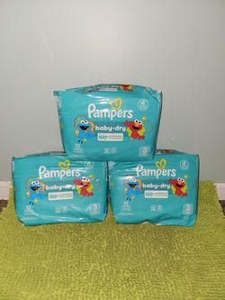3 pack 32 Diapers #3 baby dry
