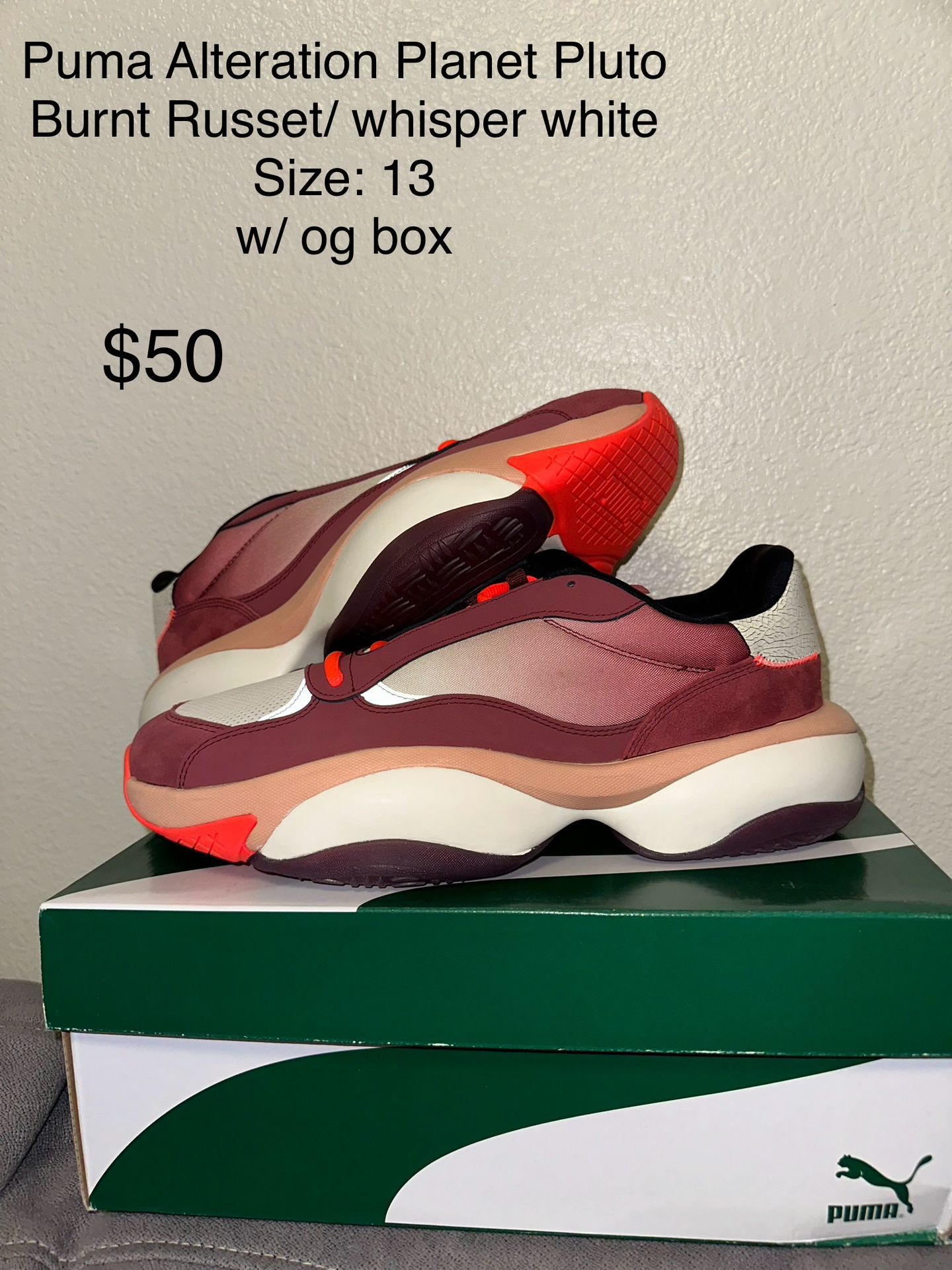 Puma Alteration Planet Pluto Burnt Russet/ Whisper White 