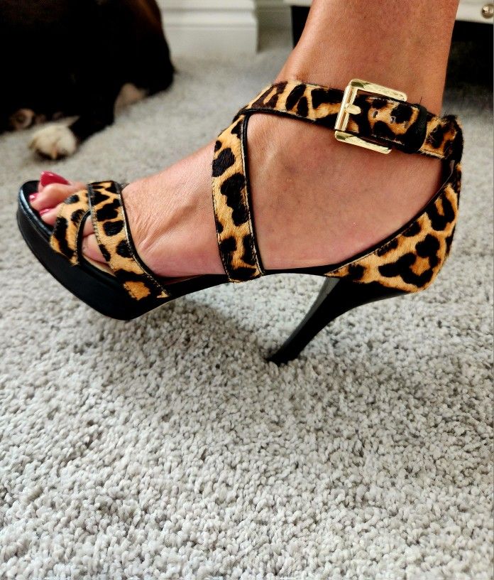 Michael Kors Animal Print Heels.