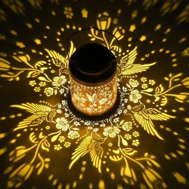 Yescom Outdoor Solar Lanterns Waterproof 2ct/pk (Design Opt: Mushroom/ Hummingbird) - Thanksgiving Sale