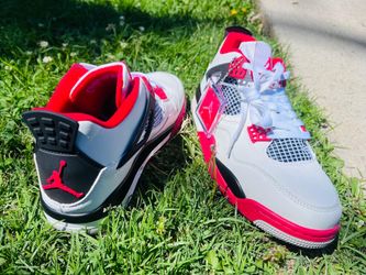 Air Jordan 4 White Red Black