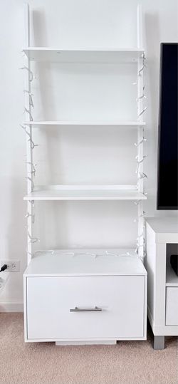 White bookshelf