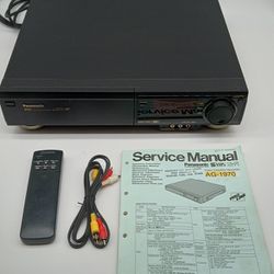 Panasonic Pro Line VCR with Remote, Service-User Manual And Cable. Works Great.
