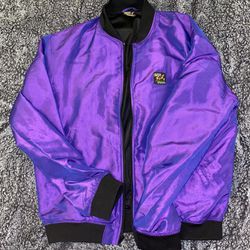 Purple Surf Style Bomber Jacket