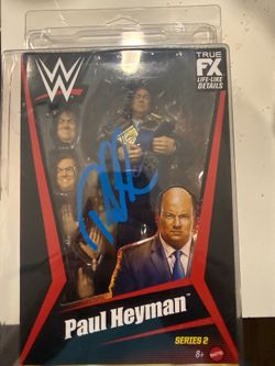 WWE Paul Heyman autographed JSA certified figure