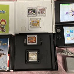 USA Nintendo 3DS XL Console Black Pokemon 6 Game Bundle Mario Project X Zone 2 F