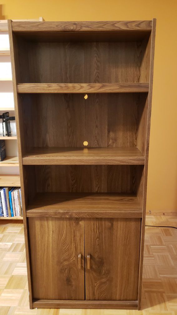Wood bookshelves