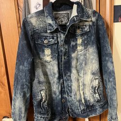 vintage denim punk jacket 