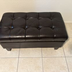 Leather Ottoman 
