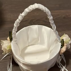 Satin Flower Girl Basket
