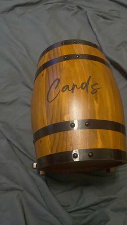 Wedding Event Wine Barrel Card Box - Like New