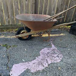 Wheelbarrow and 2 Shovel