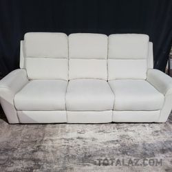 Modern Microfiber Upholstered Power Reclining Sofa