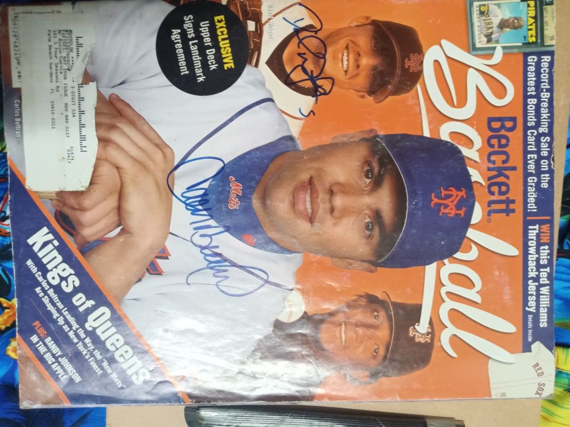 Beckett W Carlos Beltran And David Wright Autos