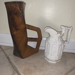 2 Pieces Of As Is Porcelain / Pottery Van Briggle & Other 