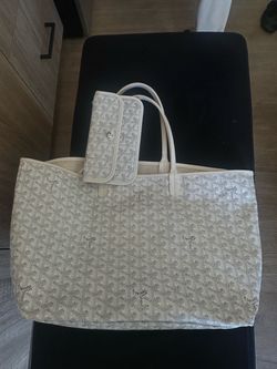 Goyard auth tote bag white
