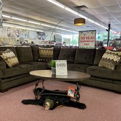🇺🇸HUGE Blowout Furniture Sale!🇺🇸 Brand New Oversized Ultra Plush Brown Sectional! $50 Down Takes It Home Today! 