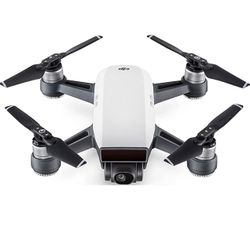 DJI Spark, Portable Mini Drone, Alpine White Complete Set with Carry Case ( Dead Battery Cell)