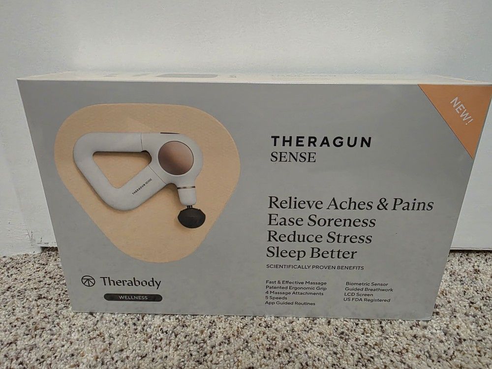 Brand New Theragun Sense Percussive Therapy Device - Factory Sealed (Black/White)