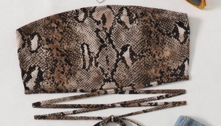 Snake Print tube Top